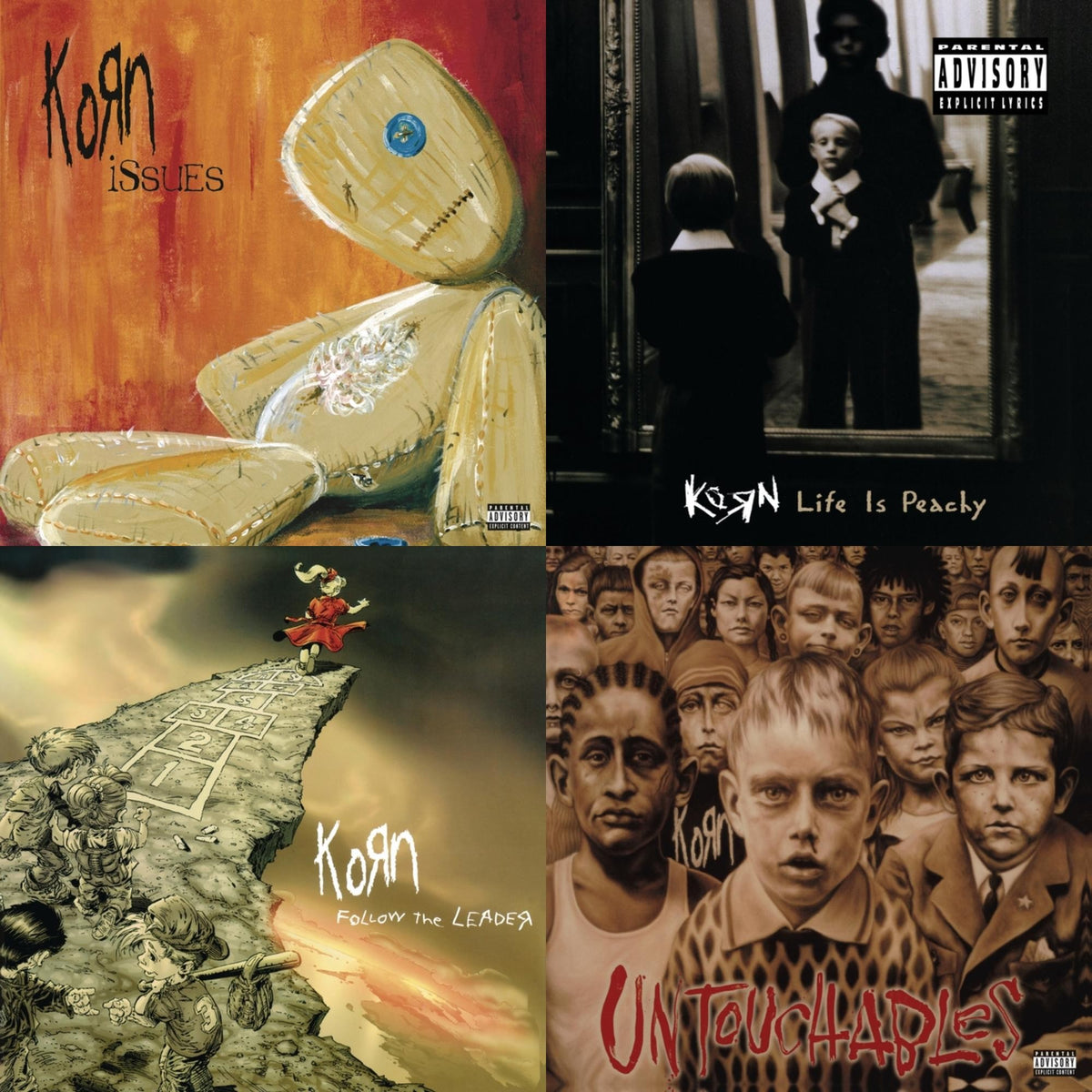 Korn - Life Is Peachy & Issues (Explicit) & Untouchables & Follow The Leader - CD Bundle
