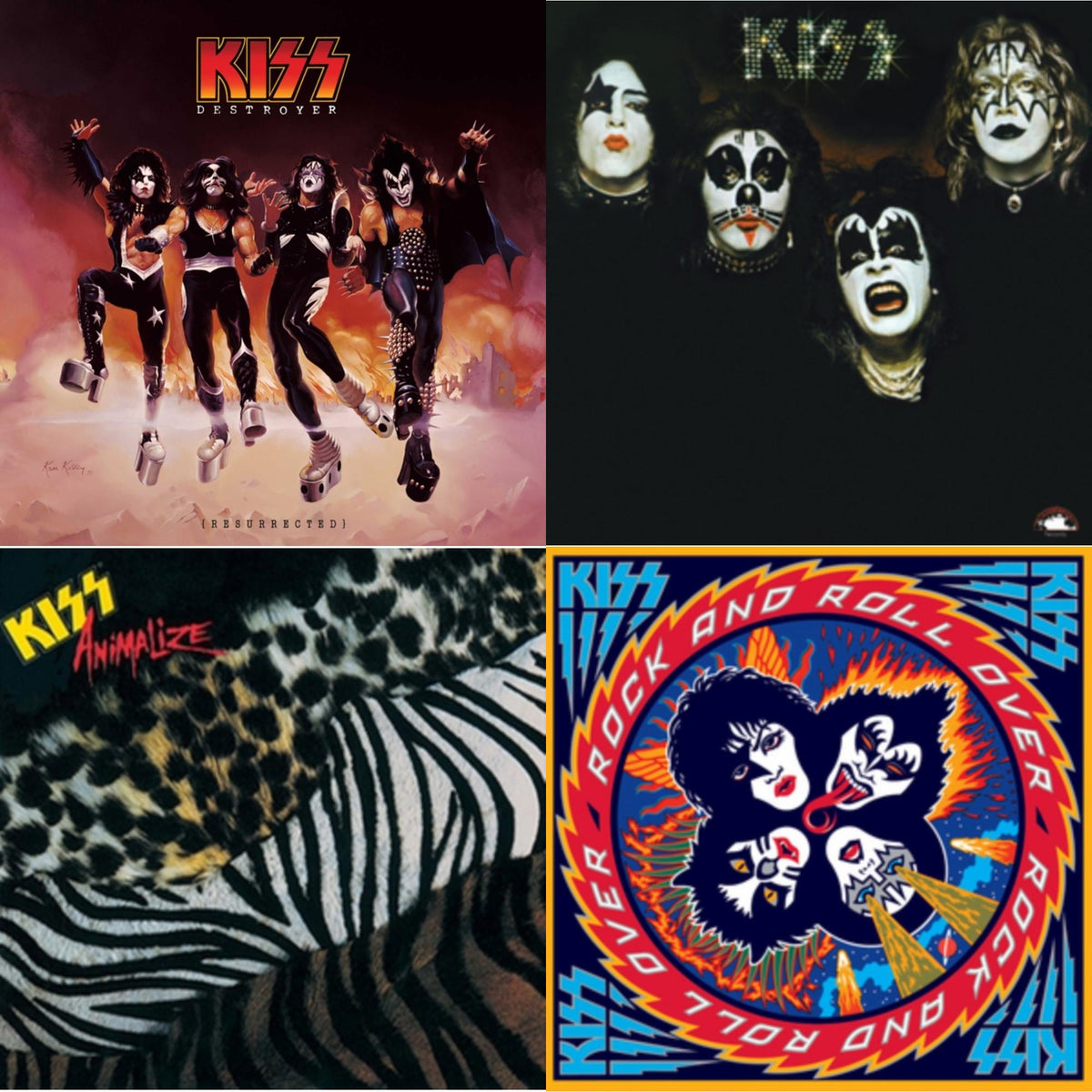 Destroyer (Resurrected) (Translucent Orange LP Vinyl) & Kiss & Animalize & Rock & Roll Over
