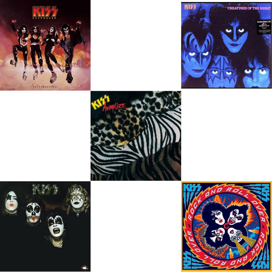 Destroyer (Resurrected) (Translucent Orange LP Vinyl) & Kiss & Animalize & Creatures Of Night & Rock & Roll Over