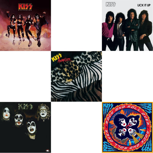 Destroyer (Resurrected) (Translucent Orange LP Vinyl) & Kiss & Animalize & Lick It Up & Rock & Roll Over