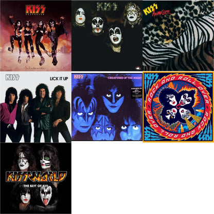 Destroyer (Resurrected) (Translucent Orange LP Vinyl) & Kiss & Animalize & Lick It Up & Creatures Of Night & Rock & Roll Over & Kissworld - The Best Of Kiss (2 LP)