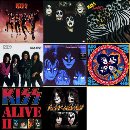 Destroyer (Resurrected) (Translucent Orange LP Vinyl) & Kiss & Animalize & Lick It Up & Creatures Of Night & Rock & Roll Over & Alive Ii & Kissworld - The Best Of Kiss (2 LP)