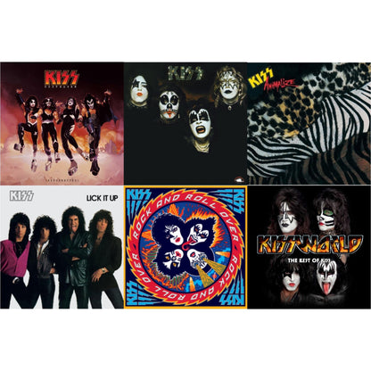 Destroyer (Resurrected) (Translucent Orange LP Vinyl) & Kiss & Animalize & Lick It Up & Rock & Roll Over & Kissworld - The Best Of Kiss (2 LP)