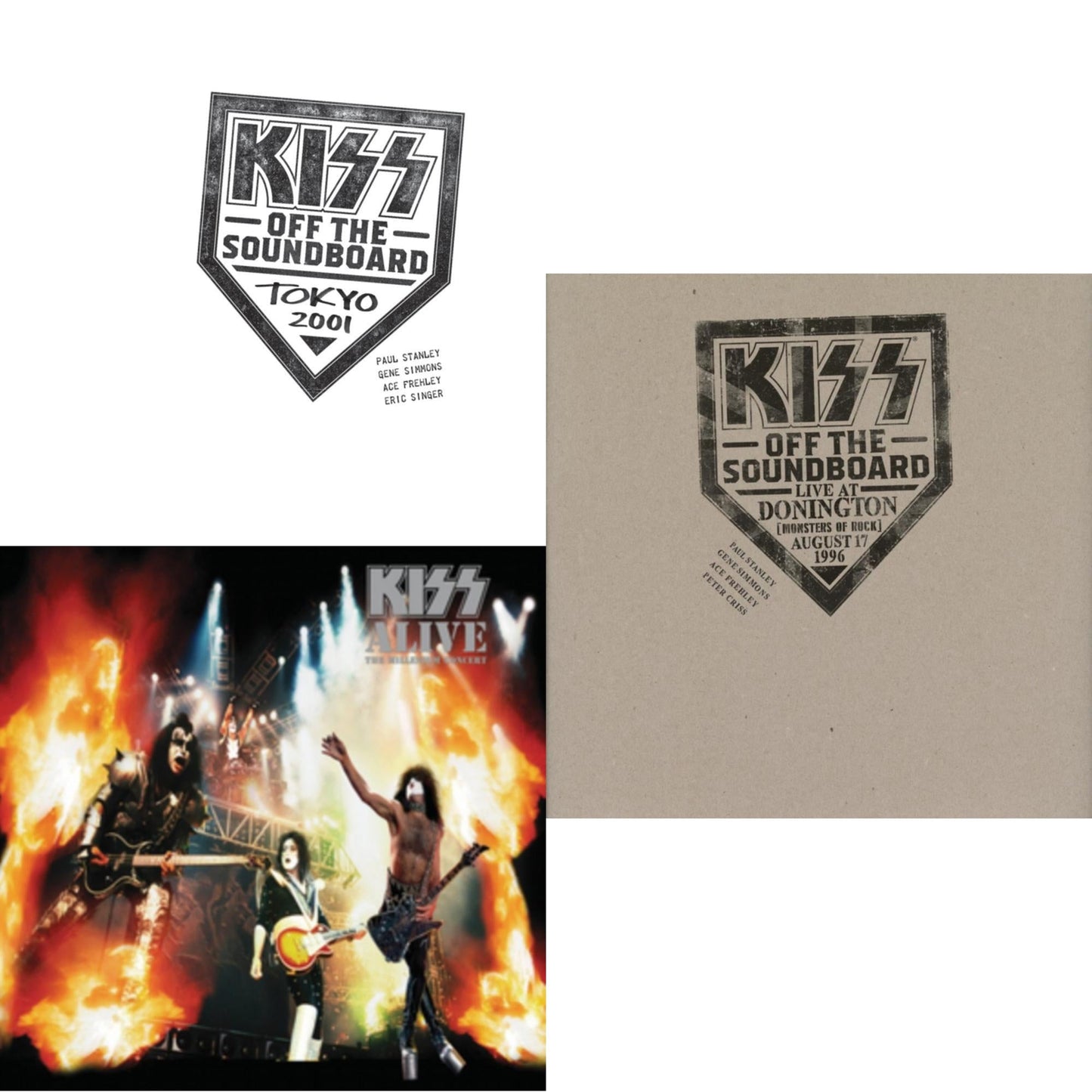 This is a 3 LP Vinyl SKU bundle.
1.This LP Vinyl is brand new.Format: LP VinylMusic Style: Hard RockThis item's title is: Kiss Off The Soundboard: Tokyo 2001 (3LP)Artist: KissLabel: UMEBarcode: 602435345574Release Date: 6/11/2021
2.This LP Vinyl is brand new.