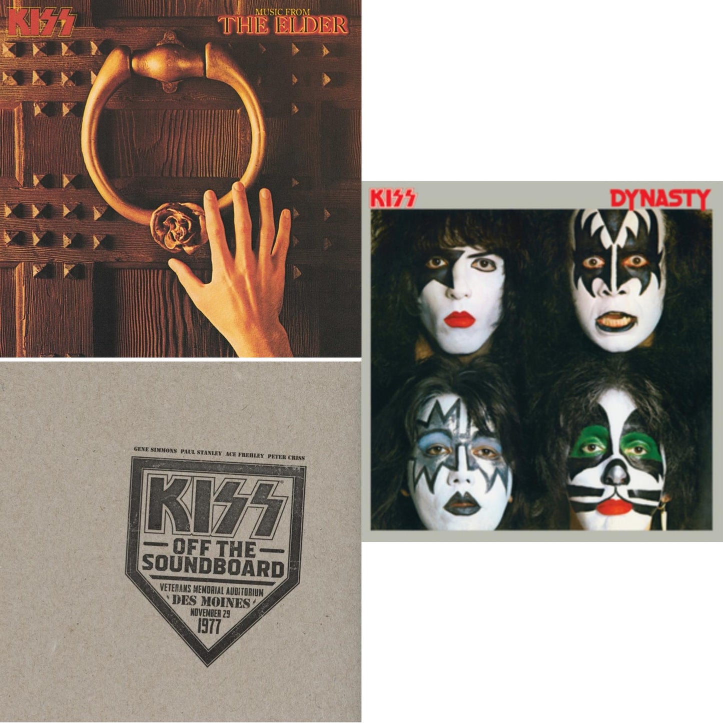 Music From The Elder (Half-Speed Master/Clear LP Vinyl/180G) & Kiss Off The Soundboard: Live In Des Moines (2LP) & Dynasty