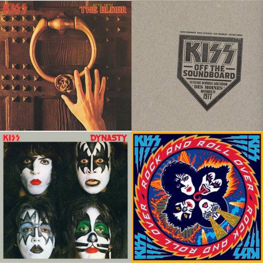 Music From The Elder (Half-Speed Master/Clear LP Vinyl/180G) & Kiss Off The Soundboard: Live In Des Moines (2LP) & Dynasty & Rock & Roll Over