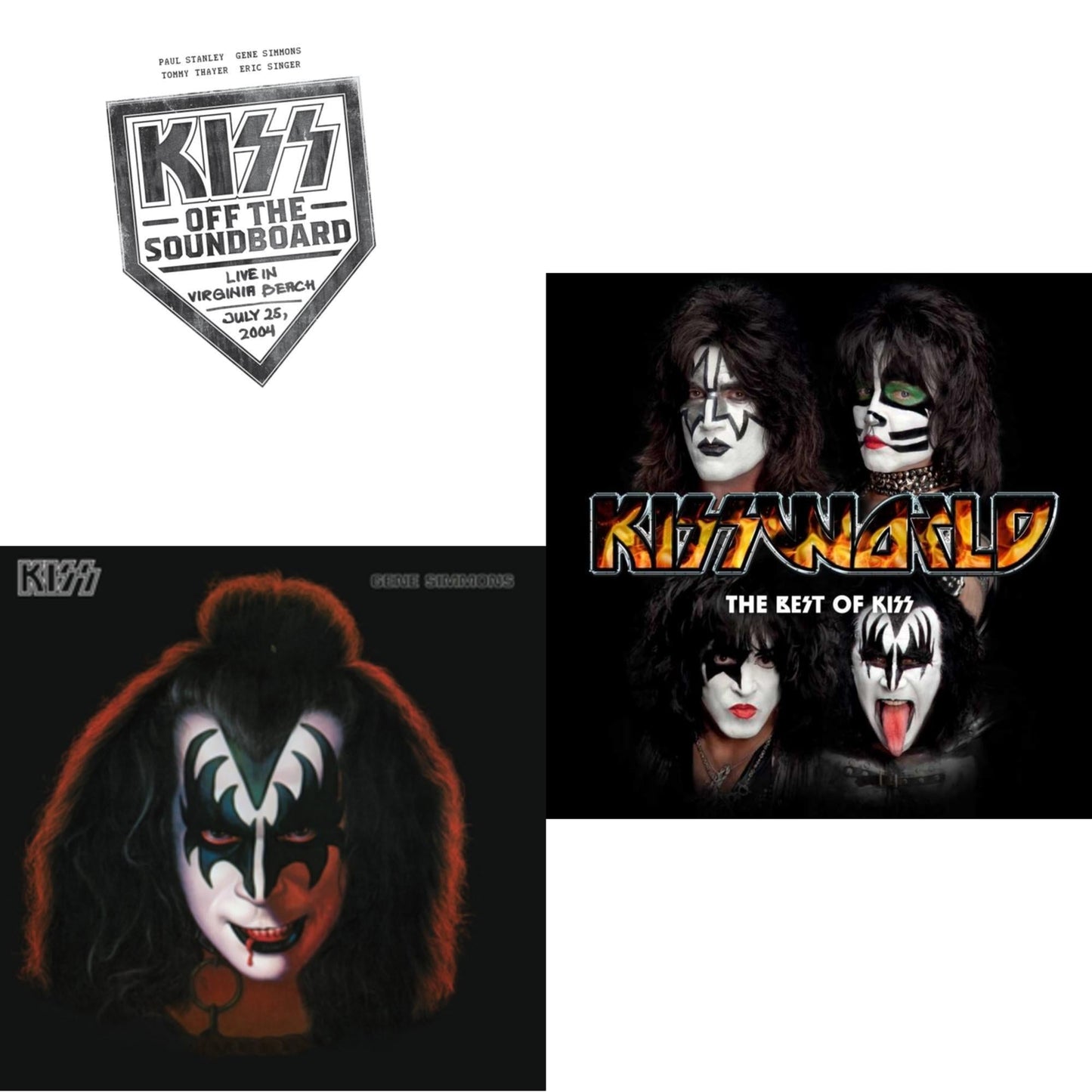 Kiss Off The Soundboard: Live In Virginia Beach (3LP) & Gene Simmons & Kissworld - The Best Of Kiss (2 LP)