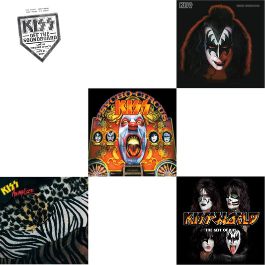 Kiss Off The Soundboard: Live In Virginia Beach (3LP) & Animalize & Psycho Circus & Gene Simmons & Kissworld - The Best Of Kiss (2 LP)