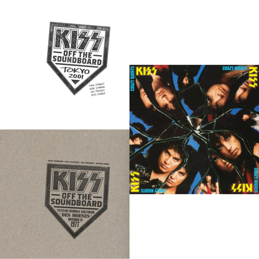 Kiss Off The Soundboard: Tokyo 2001 (3LP) & Kiss Off The Soundboard: Live In Des Moines (2LP) & Crazy Nights