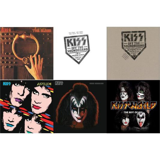 Music From The Elder (Half-Speed Master/Clear LP Vinyl/180G) & Kiss Off The Soundboard: Live In Virginia Beach (3LP) & Kiss Off The Soundboard: Donington 1996 (Live) (3LP) & Asylum & Gene Simmons & Kissworld - The Best Of Kiss (2 LP)