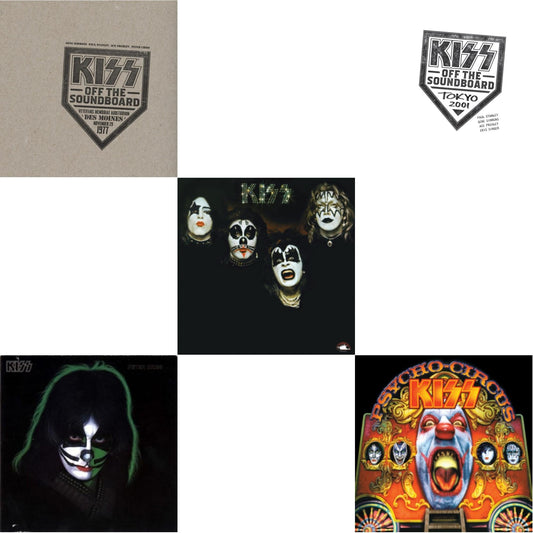 Kiss Off The Soundboard: Tokyo 2001 (3LP) & Kiss Off The Soundboard: Live In Des Moines (2LP) & Kiss & Psycho Circus & Peter Criss