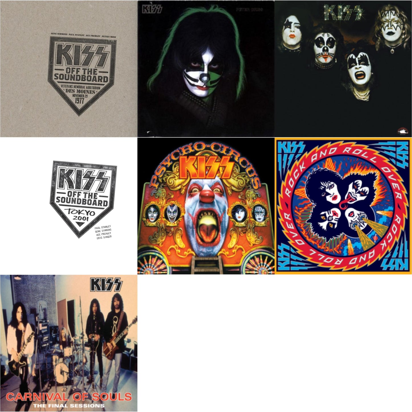 This is a 7 LP Vinyl SKU bundle.
1.This LP Vinyl is brand new.Format: LP VinylMusic Style: Hard RockThis item's title is: Kiss Off The Soundboard: Tokyo 2001 (3LP)Artist: KissLabel: UMEBarcode: 602435345574Release Date: 6/11/2021
2.This LP Vinyl is brand new.