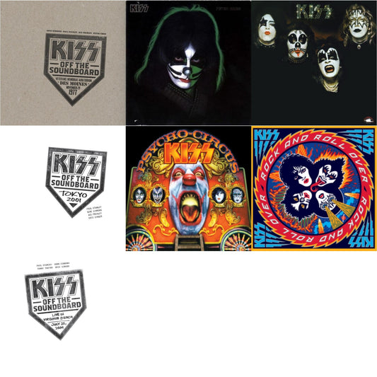 Kiss Off The Soundboard: Tokyo 2001 (3LP) & Kiss Off The Soundboard: Live In Virginia Beach (3LP) & Kiss Off The Soundboard: Live In Des Moines (2LP) & Kiss & Psycho Circus & Rock & Roll Over & Peter Criss