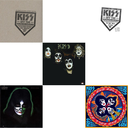 Kiss Off The Soundboard: Tokyo 2001 (3LP) & Kiss Off The Soundboard: Live In Des Moines (2LP) & Kiss & Rock & Roll Over & Peter Criss