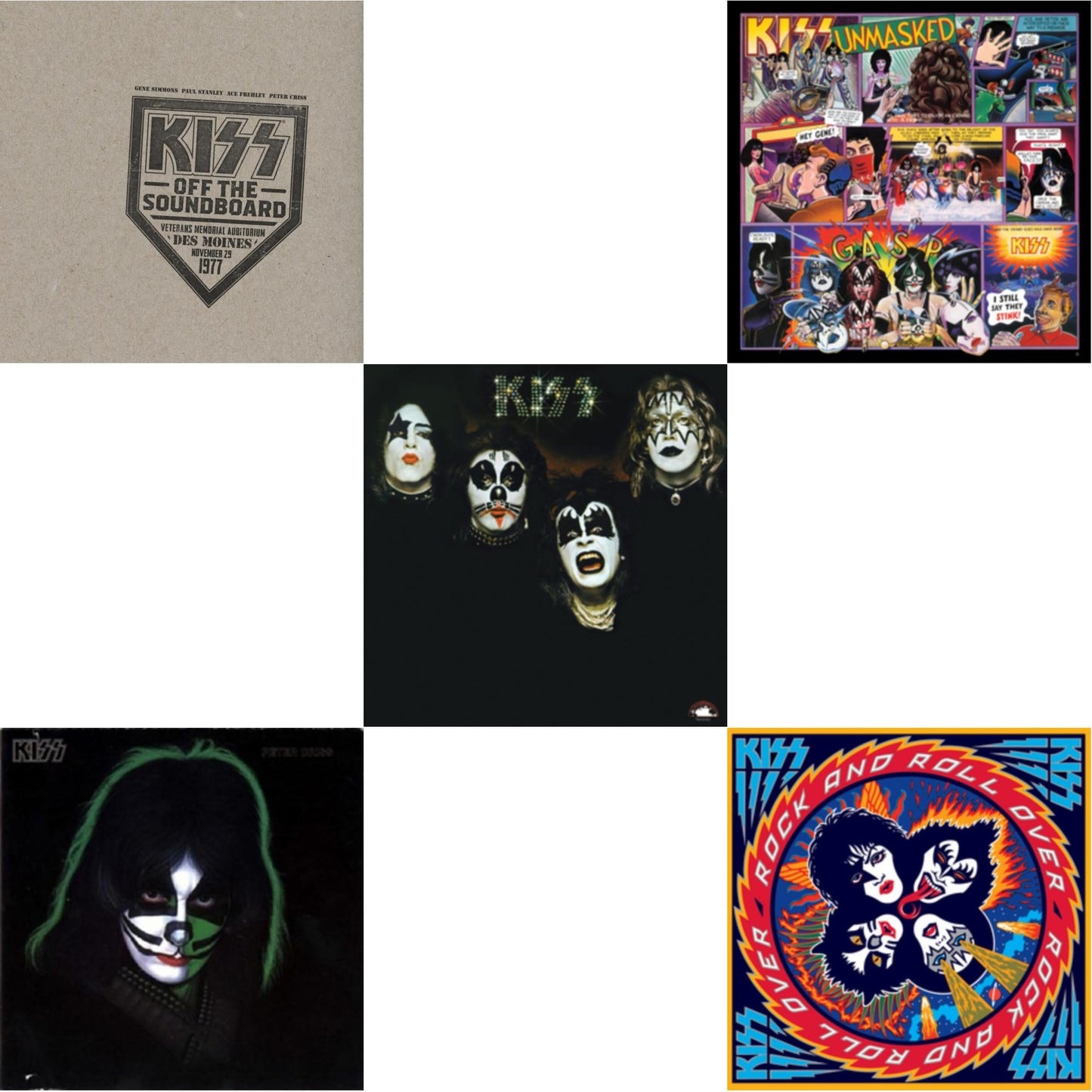 Kiss Off The Soundboard: Live In Des Moines (2LP) & Kiss & Unmasked & Rock & Roll Over & Peter Criss