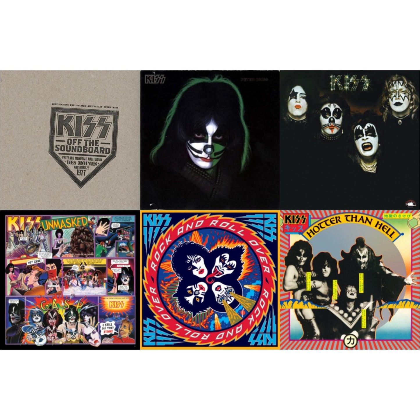 Kiss Off The Soundboard: Live In Des Moines (2LP) & Kiss & Hotter Than Hell & Unmasked & Rock & Roll Over & Peter Criss