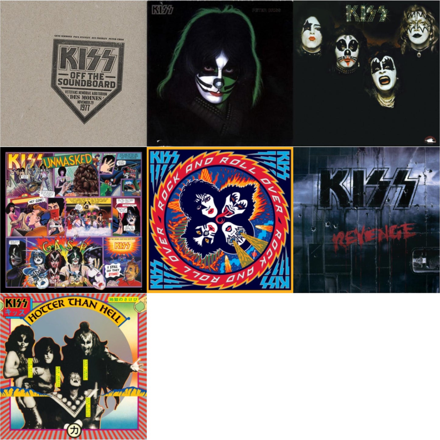 Kiss Off The Soundboard: Live In Des Moines (2LP) & Kiss & Revenge & Hotter Than Hell & Unmasked & Rock & Roll Over & Peter Criss