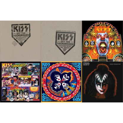 Kiss Off The Soundboard: Donington 1996 (Live) (3LP) & Kiss Off The Soundboard: Live In Des Moines (2LP) & Psycho Circus & Unmasked & Rock & Roll Over & Gene Simmons