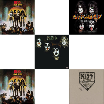 Kiss Off The Soundboard: Donington 1996 (Live) (3LP) & Love Gun (Tangerine/Aqua Splatter LP Vinyl) & Kiss & Love Gun & Kissworld - The Best Of Kiss (2 LP)
