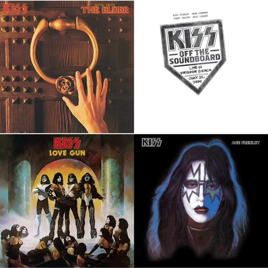 Music From The Elder (Half-Speed Master/Clear LP Vinyl/180G) & Kiss Off The Soundboard: Live In Virginia Beach (3LP) & Love Gun (Tangerine/Aqua Splatter LP Vinyl) & Ace Frehley