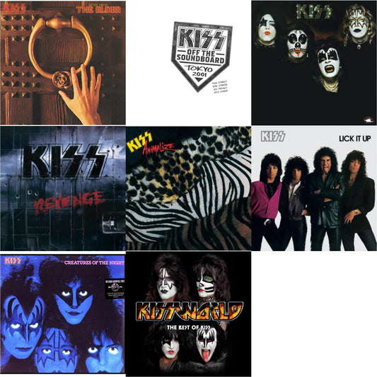 Music From The Elder (Half-Speed Master/Clear LP Vinyl/180G) & Kiss Off The Soundboard: Tokyo 2001 (3LP) & Kiss & Revenge & Animalize & Lick It Up & Creatures Of Night & Kissworld - The Best Of Kiss (2 LP)