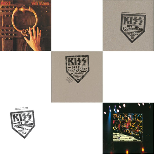 Music From The Elder (Half-Speed Master/Clear LP Vinyl/180G) & Kiss Off The Soundboard: Live In Virginia Beach (3LP) & Kiss Off The Soundboard: Donington 1996 (Live) (3LP) & Kiss Off The Soundboard: Live In Des Moines (2LP) & Mtv Unplugged