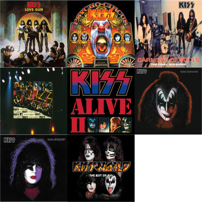 Love Gun (Tangerine/Aqua Splatter LP Vinyl) & Psycho Circus & Carnival Of Souls & Mtv Unplugged & Alive Ii & Gene Simmons & Paul Stanley & Kissworld - The Best Of Kiss (2 LP)