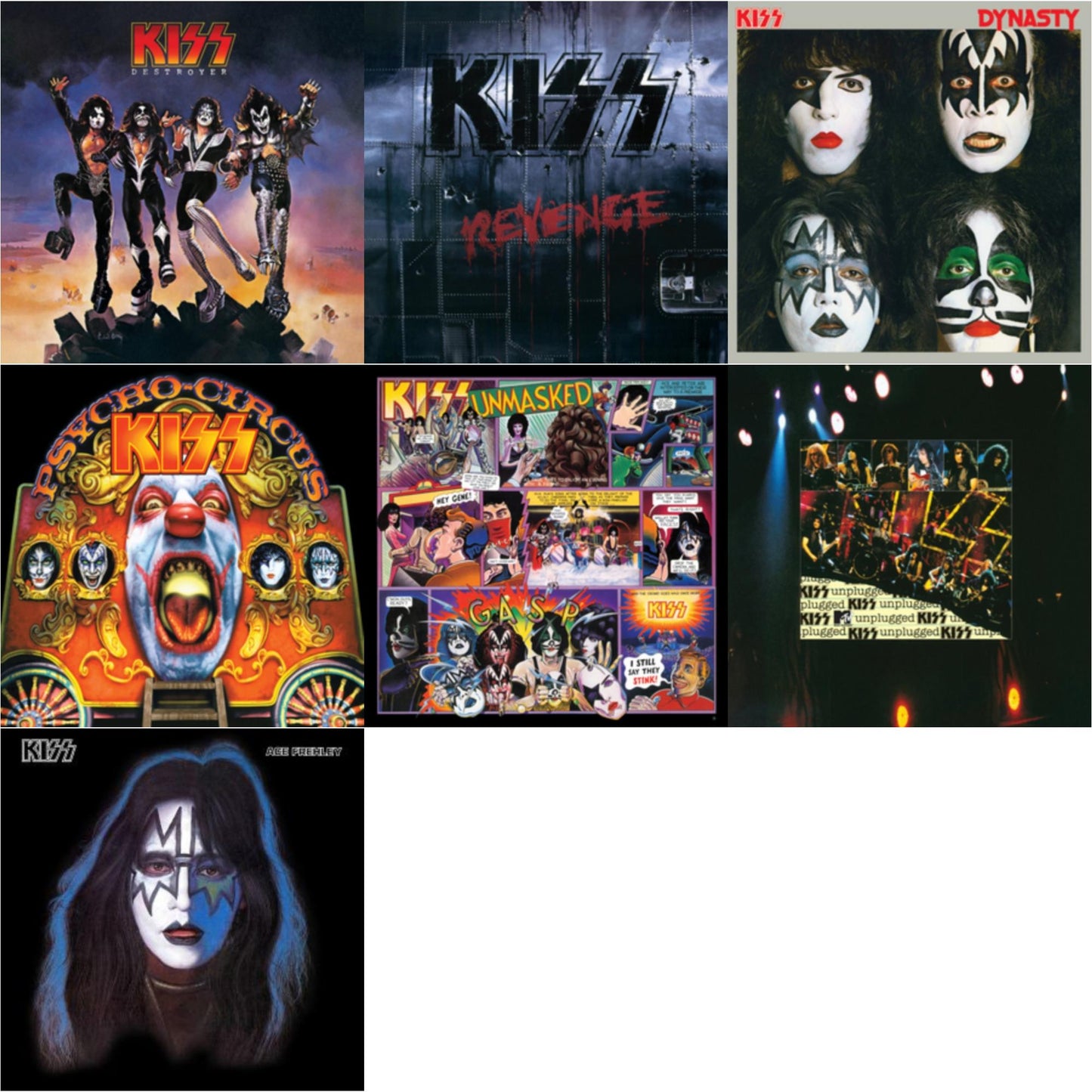 Destroyer & Revenge & Dynasty & Psycho Circus & Unmasked & Mtv Unplugged & Ace Frehley