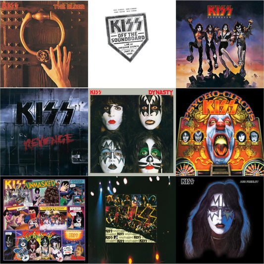 Music From The Elder (Half-Speed Master/Clear LP Vinyl/180G) & Kiss Off The Soundboard: Live In Virginia Beach (3LP) & Destroyer & Revenge & Dynasty & Psycho Circus & Unmasked & Mtv Unplugged & Ace Frehley