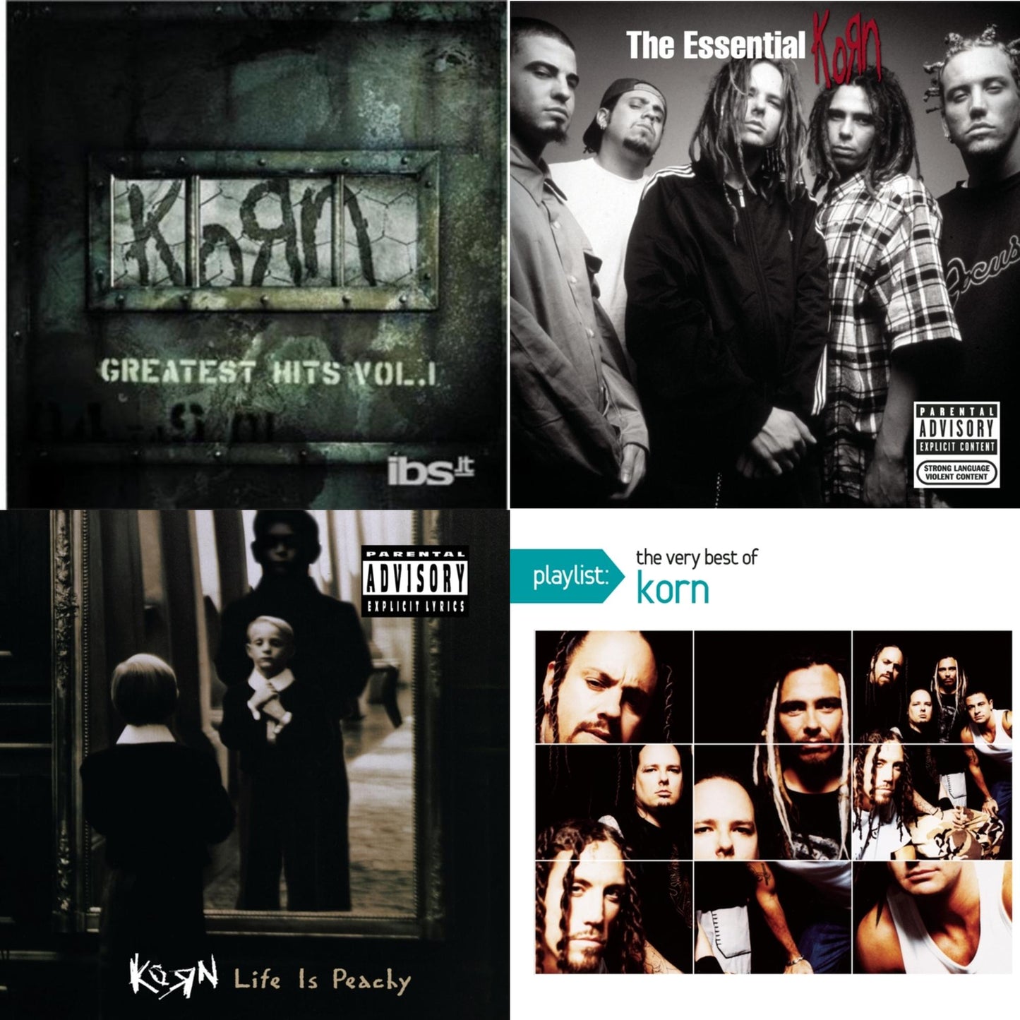 Greatest Hits Vol.1 & Essential Korn & Life Is Peachy & Playlist: Very Best Of Korn