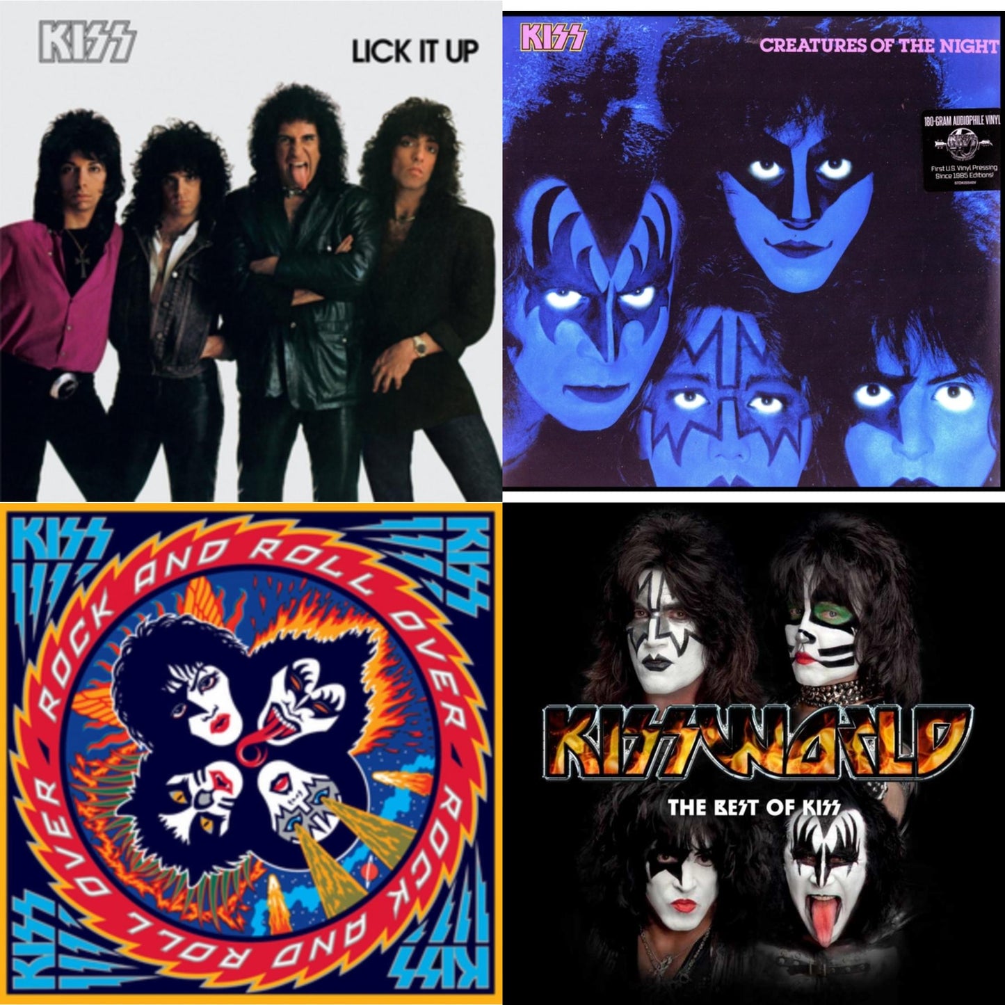 Lick It Up & Creatures Of Night & Rock & Roll Over & Kissworld - The Best Of Kiss (2 LP)