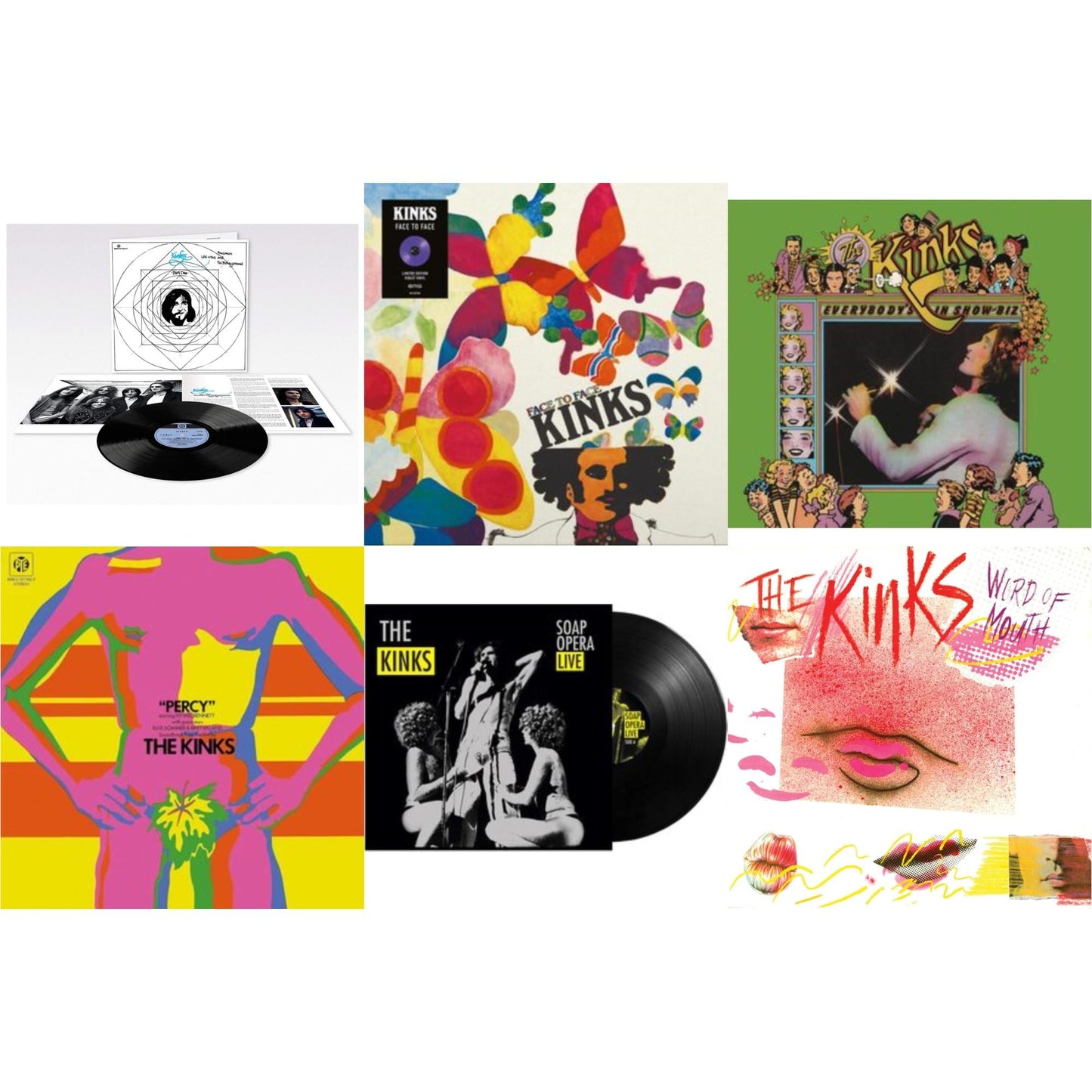 Lola Versus Powerman & The Moneygoround: Pt. 1 (180G/Remastered/Booklet) & Face To Face & Everybody's In Show-Biz (2022 Standalone/2LP) & Percy & Soap Opera Live (140G) & Word Of Mouth (180G/Red LP Vinyl/Limited Edition/Gatefold Cover & Poster)