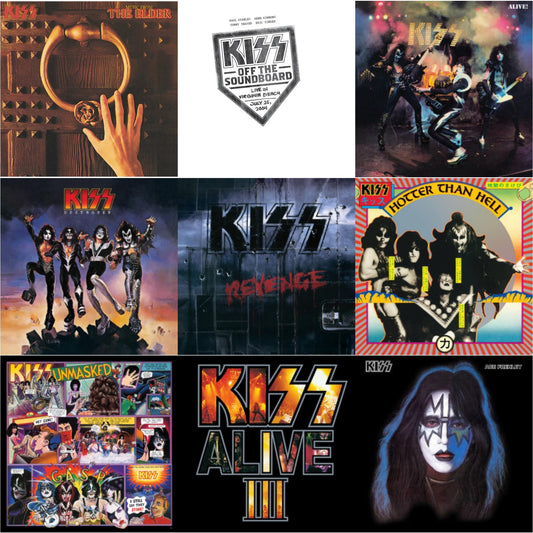Music From The Elder (Half-Speed Master/Clear LP Vinyl/180G) & Kiss Off The Soundboard: Live In Virginia Beach (3LP) & Alive & Destroyer & Revenge & Hotter Than Hell & Unmasked & Alive Iii & Ace Frehley