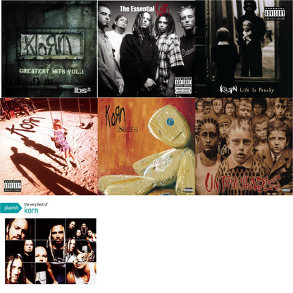 Greatest Hits Vol.1 & Essential Korn & Life Is Peachy & Korn (Explicit) & Issues (Explicit) & Untouchables & Playlist: Very Best Of Korn