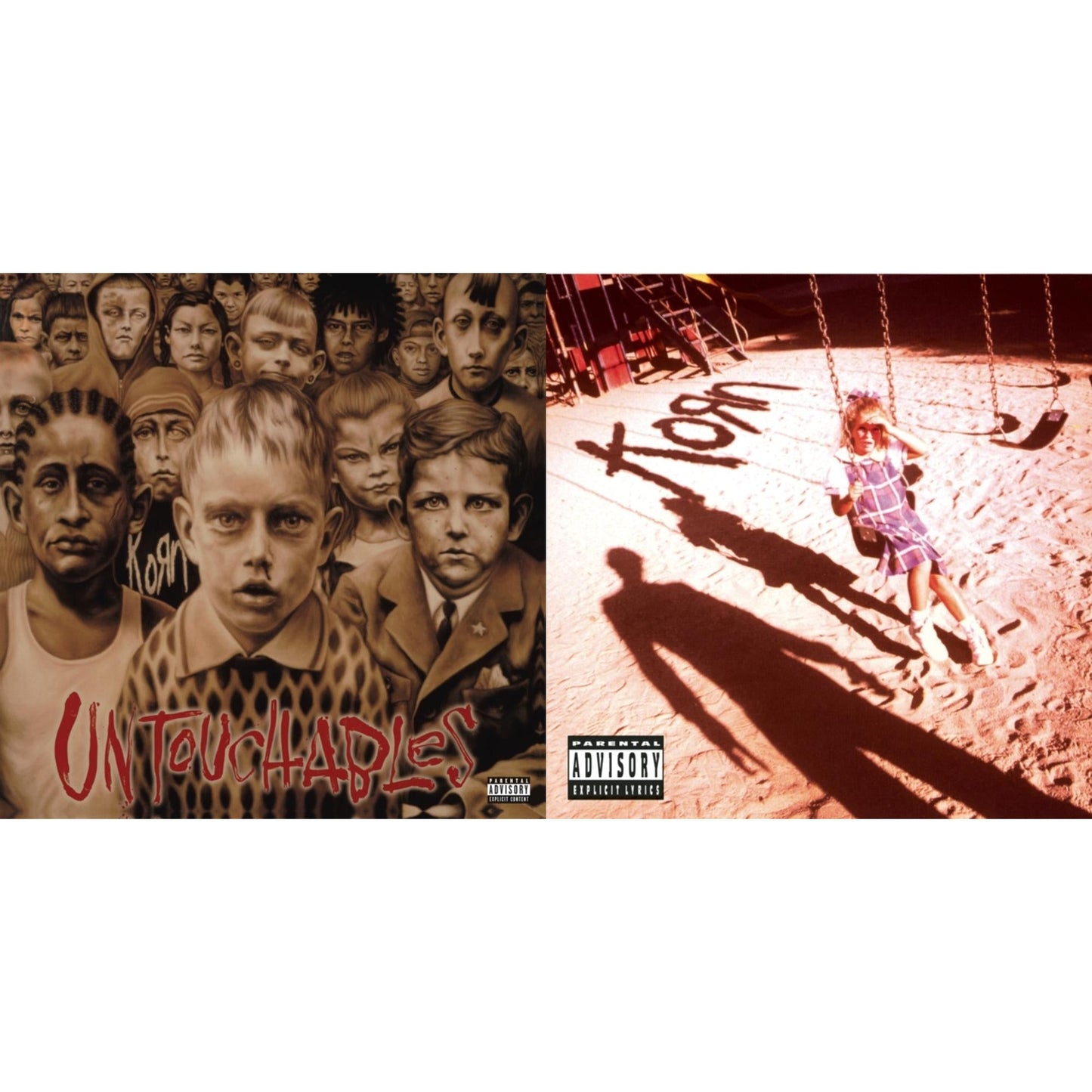 This is a 2 CD SKU bundle.
1.This CD is brand new.Format: CDMusic Style: Nu MetalThis item's title is: Korn (Explicit)Artist: KornLabel: LEGACYBarcode: 886978795120Release Date: 3/15/2011
2.This CD is brand new.