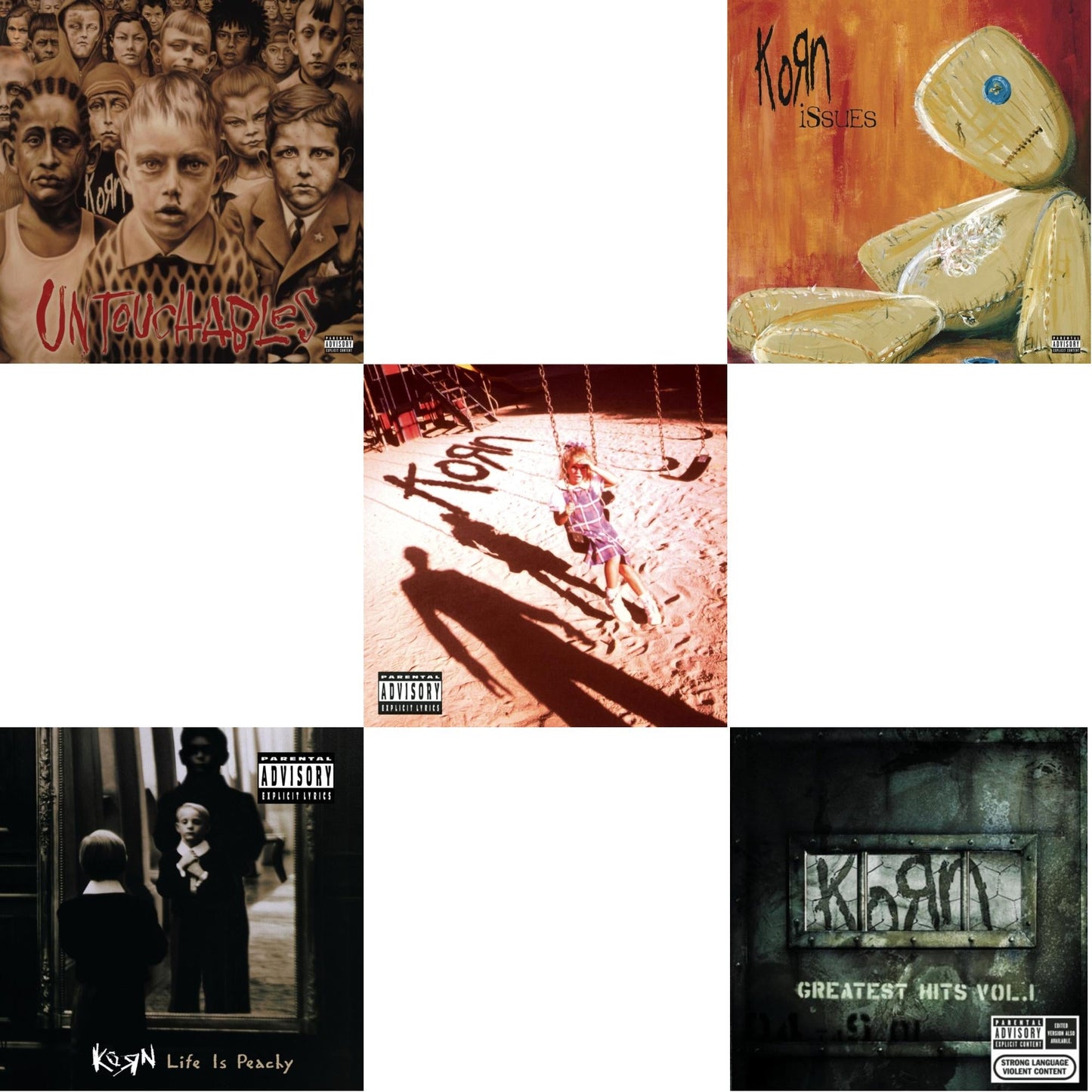 Greatest Hits Vol.1 & Life Is Peachy & Korn (Explicit) & Issues (Explicit) & Untouchables