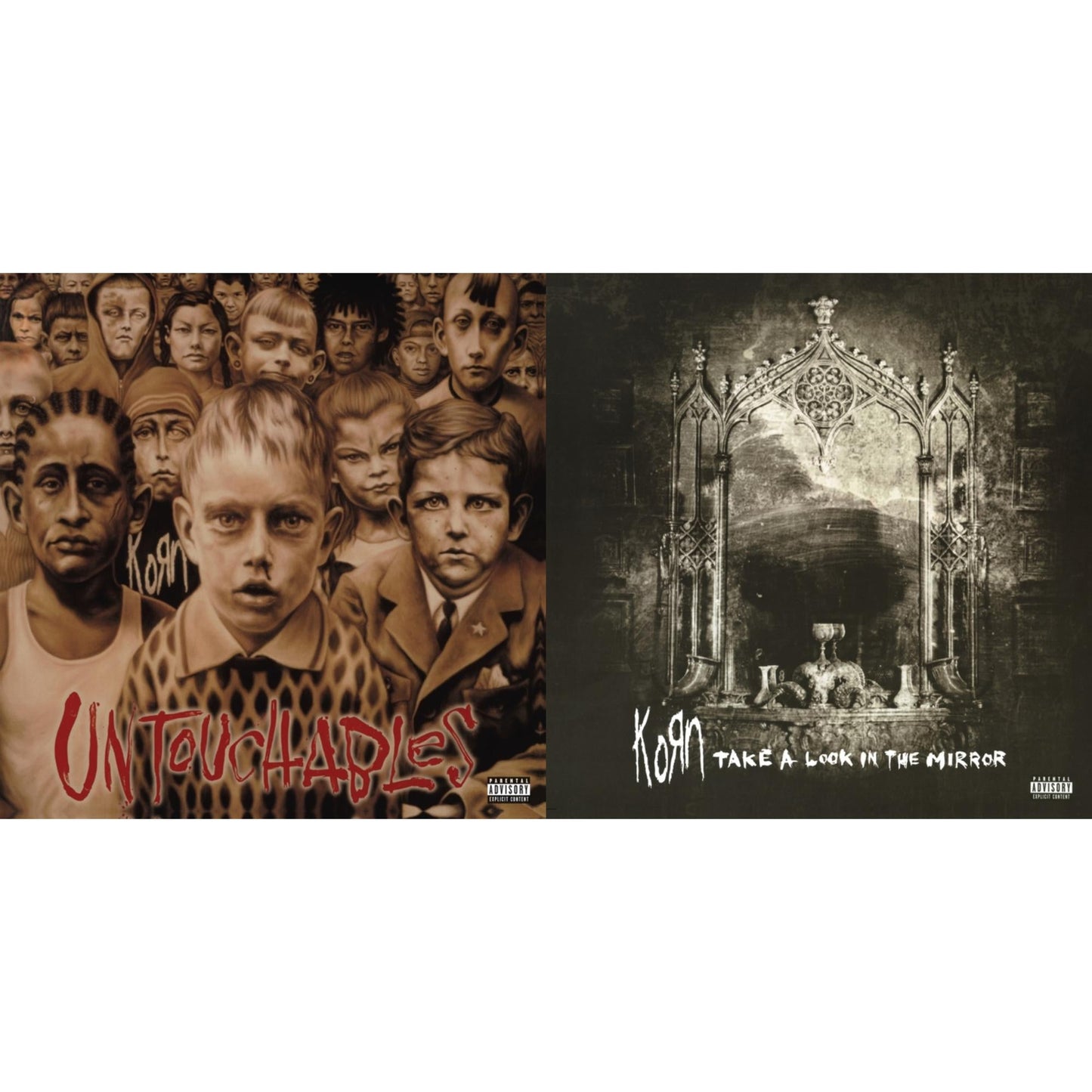 This is a 2 LP Vinyl SKU bundle.
1.This LP Vinyl is brand new.Format: LP VinylMusic Style: Alternative RockThis item's title is: Untouchables (X) (2LP/140G)Artist: KornLabel: LEGACY/ EPICBarcode: 190758440217Release Date: 11/2/2018
2.This LP Vinyl is brand new.