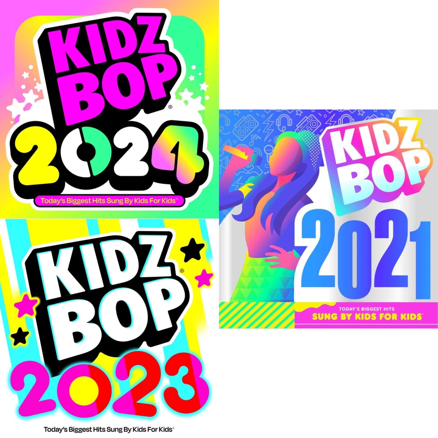 This is a 3 LP Vinyl SKU bundle.
1.This LP Vinyl is brand new.Format: LP VinylThis item's title is: Kidz Bop 2021 (Neon Green LP Vinyl)Artist: Kidz Bop KidsLabel: Kidz BopBarcode: 888072200531Release Date: 10/23/2020
2.This LP Vinyl is brand new.