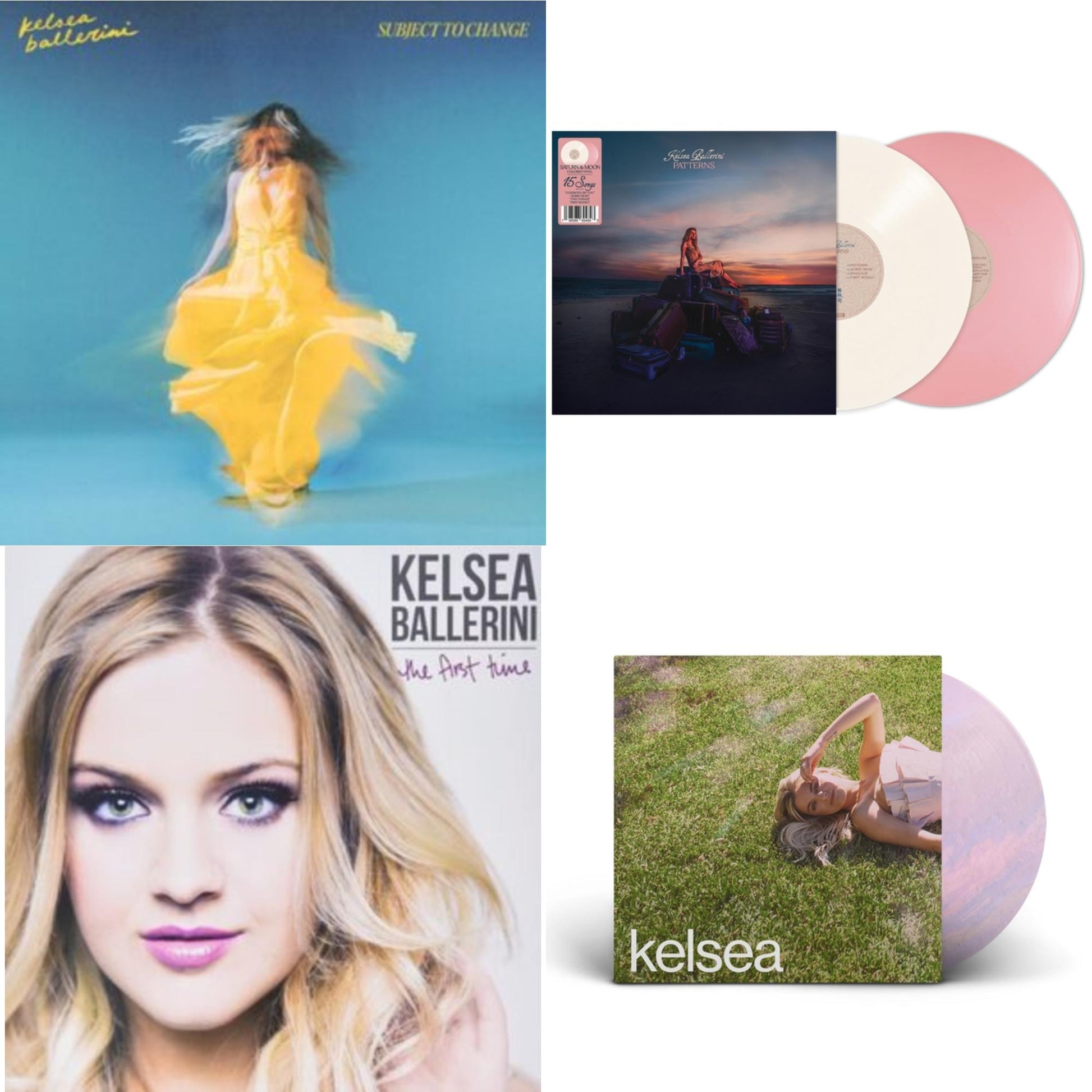 This is a 4 LP Vinyl SKU bundle.
1.This LP Vinyl is brand new.Format: LP VinylMusic Style: CountryThis item's title is: Subject To Change (Yellow Vinyl/2LP)Artist: Kelsea BalleriniLabel: BLACK RIVER ENTERTAINMENTBarcode: 196925367561Release Date: 6/2/2023
2.