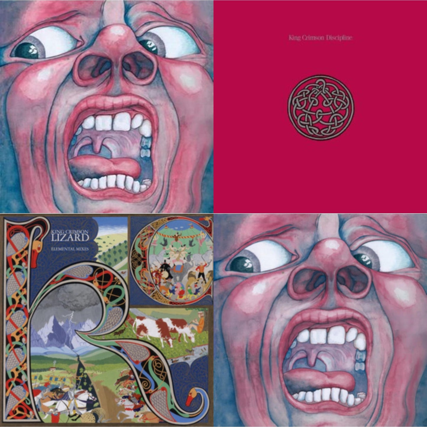 In The Court Of Crimson (200G/Remix/Ltd) & Discipline (200G/2022 Steven Wilson Remix) & Lizard (2025 David Singleton Elemental Mixes) & In The Court Of The Crimson King (200G)
