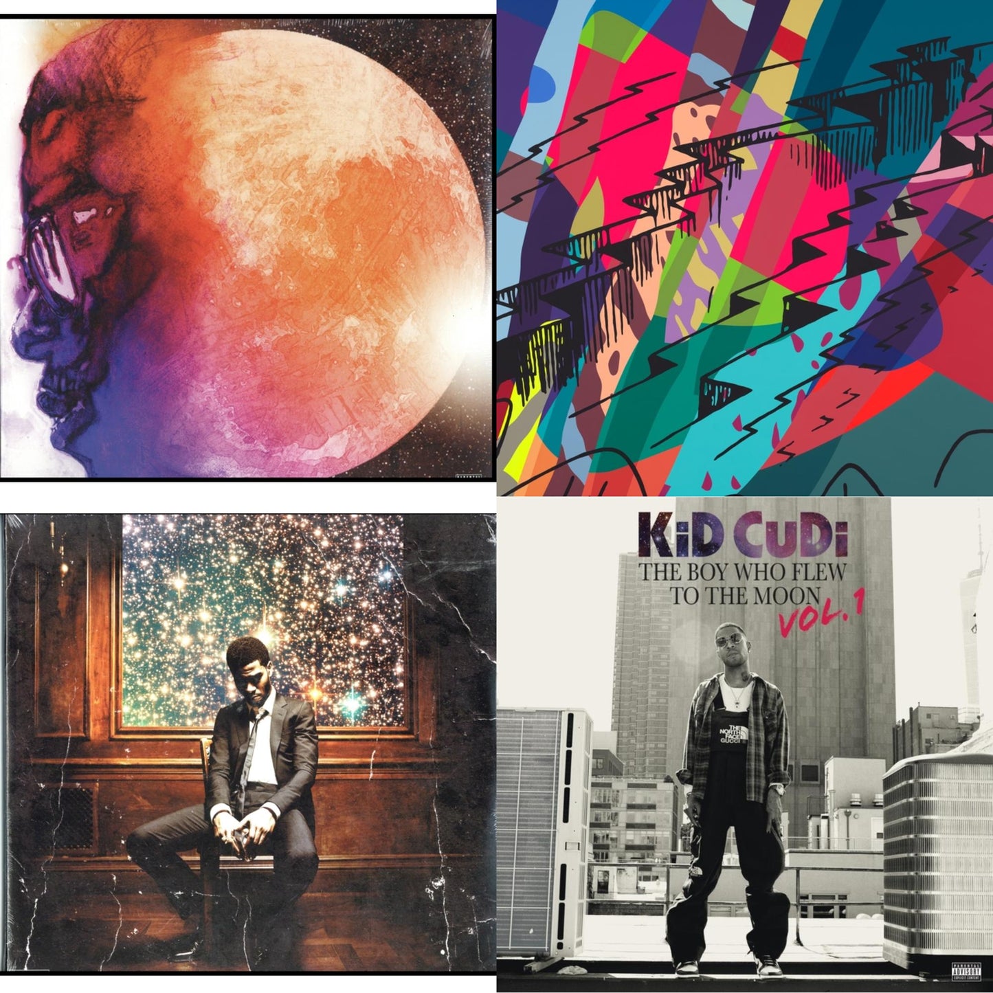 Boy Who Flew To & Insano (X) (Translucent Red Vinyl/2LP) & Man On Moon: End Of Day & Man On Moon 2: Legend Of Mr Rager