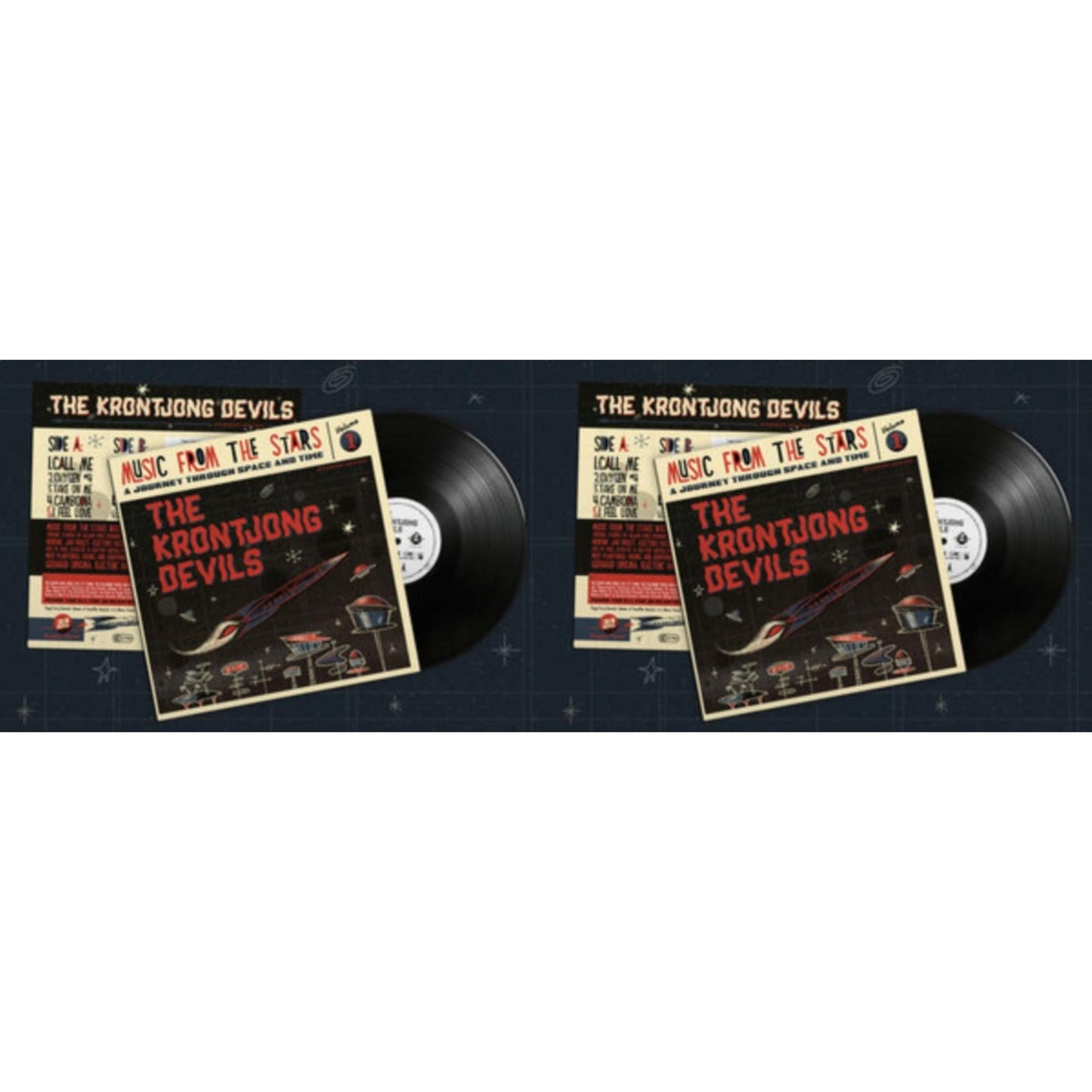 This is a 2 LP Vinyl SKU bundle.
1.This LP Vinyl is brand new.Format: LP VinylMusic Style: SurfThis item's title is: Music From The StarsArtist: Krontjong DevilsLabel: TOPSY TURVY RECORDSBarcode: 4250137288352Release Date: 1/28/2022
2.This LP Vinyl is brand new.