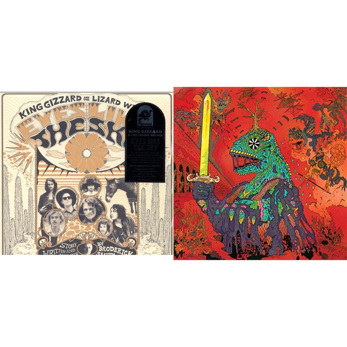 This is a 2 LP Vinyl SKU bundle.
1.This LP Vinyl is brand new.Format: LP VinylThis item's title is: Eyes Likes The Sky (Peach LP Vinyl)Artist: King Gizzard & The Lizard WizardLabel: ATO RECORDSBarcode: 880882339418Release Date: 11/2/2018
2.This LP Vinyl is brand new.