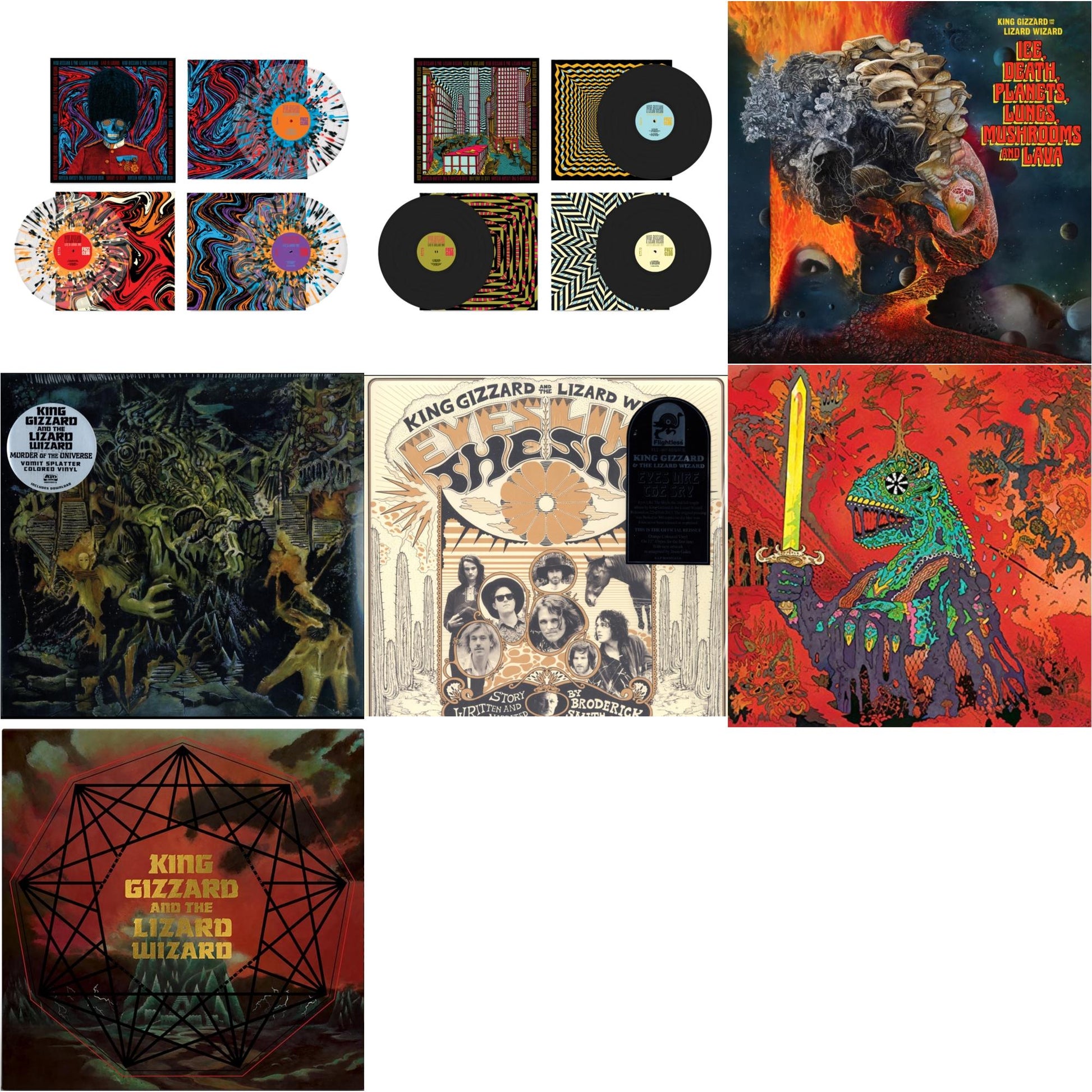 This is a 7 LP Vinyl SKU bundle.
1.This LP Vinyl is brand new.Format: LP VinylThis item's title is: Live In London '19 (Fuzz Club Official Bootleg) (Coloured LP Vinyl)Artist: King Gizzard & The Lizard WizardLabel: FUZZ CLUBBarcode: 5060467887076Release Date: 1/28/2020
2.