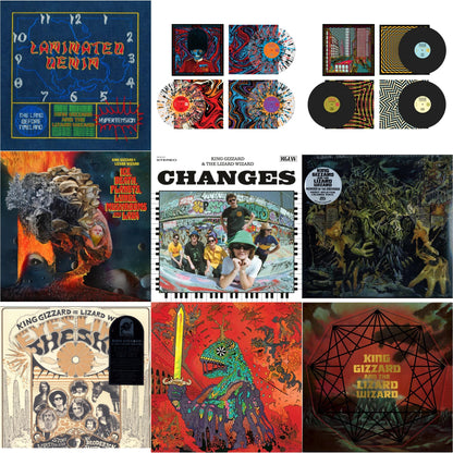 This is a 9 LP Vinyl SKU bundle.
1.This LP Vinyl is brand new.Format: LP VinylMusic Style: Psychedelic RockThis item's title is: Laminated Denim (Lucky Rainbow LP Vinyl)Artist: King Gizzard & The Lizard WizardLabel: KGLWBarcode: 198704290206Release Date: 4/25/2025
2.