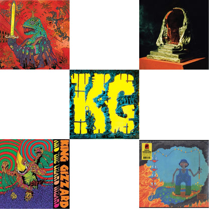 This is a 5 LP Vinyl SKU bundle.
1.This LP Vinyl is brand new.Format: LP VinylMusic Style: Psychedelic RockThis item's title is: 12 Bar Bruise (Sea Foam Green LP Vinyl)Artist: King Gizzard & The Lizard WizardLabel: ATO RECORDSBarcode: 880882339517Release Date: 11/2/2018
2.