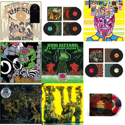 This is a 9 LP Vinyl SKU bundle.
1.This LP Vinyl is brand new.Format: LP VinylThis item's title is: Eyes Likes The Sky (Peach LP Vinyl)Artist: King Gizzard & The Lizard WizardLabel: ATO RECORDSBarcode: 880882339418Release Date: 11/2/2018
2.This LP Vinyl is brand new.