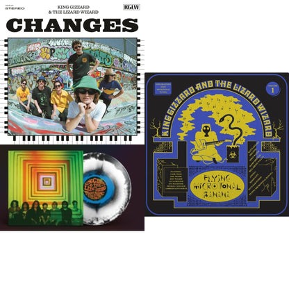 Changes (Recycled Black Wax LP Vinyl) & Float Along - Fill Your Lungs (Venusian Sky Color LP Vinyl) & Flying Microtonal Banana (Randomly Colored Recycled LP Vinyl)