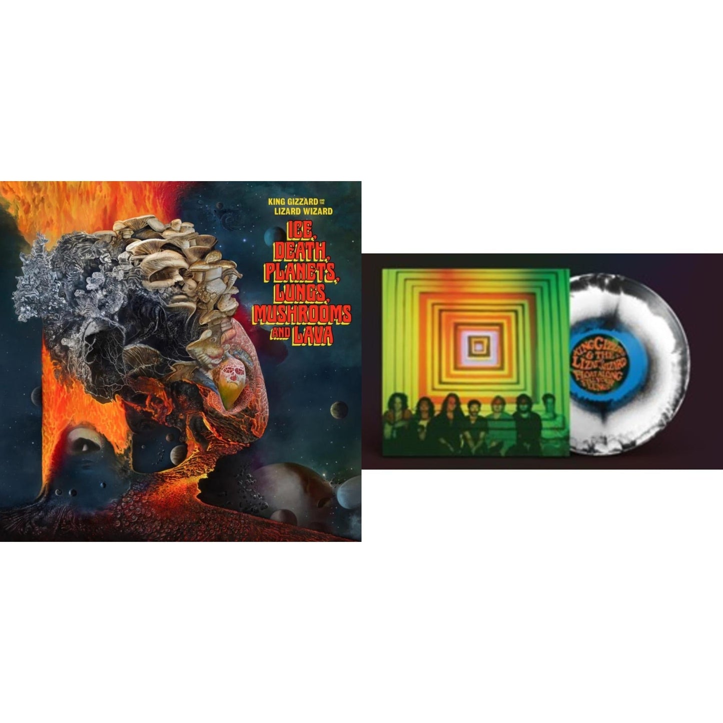 Ice, Death, Planets, Lungs, Mushrooms & Lava (2LP/Recycled Black Wax Vinyl) & Float Along - Fill Your Lungs (Venusian Sky Color LP Vinyl)