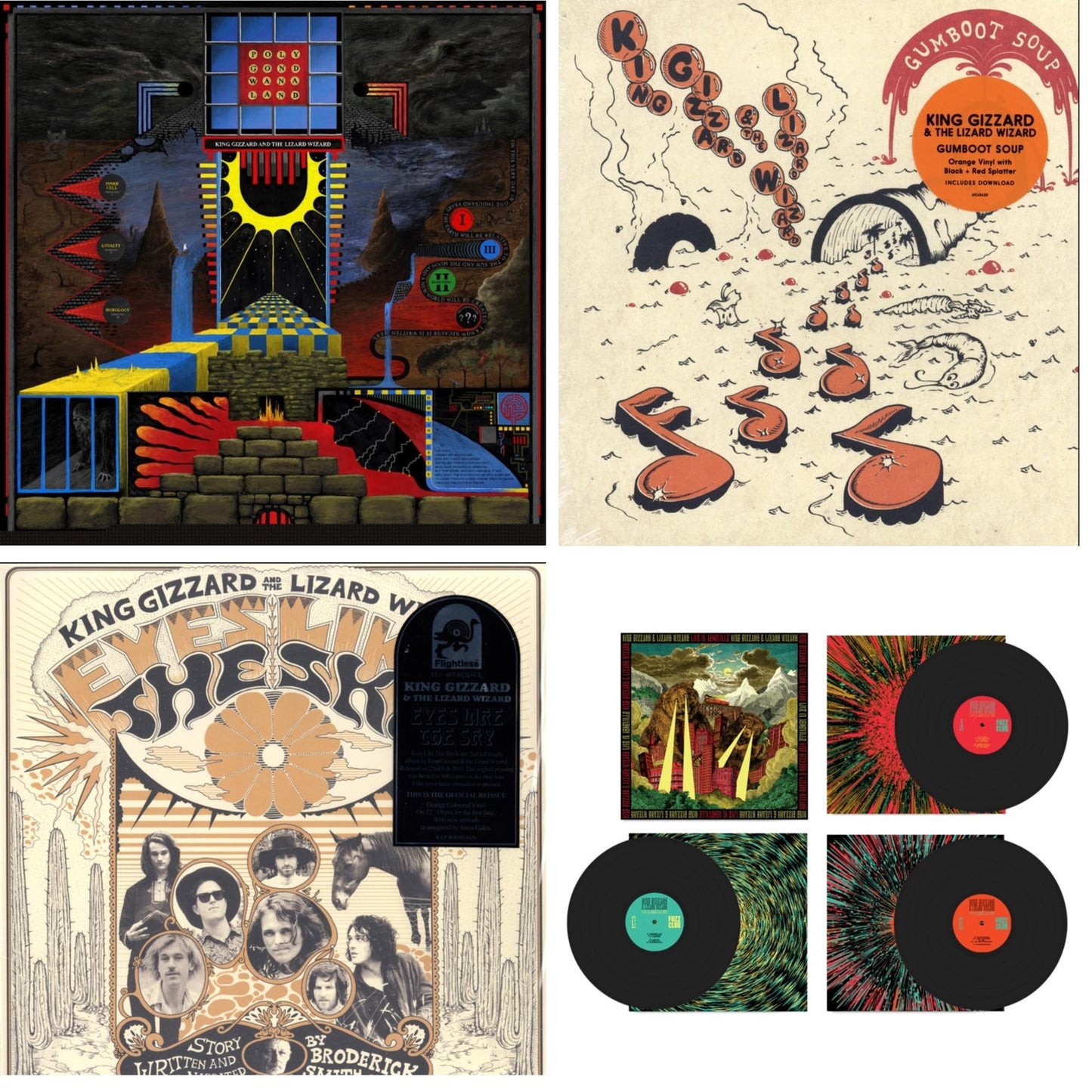 This is a 4 LP Vinyl SKU bundle.
1.This LP Vinyl is brand new.Format: LP VinylThis item's title is: Live In Adelaide '19 (Fuzz Club Official Bootleg)Artist: King Gizzard & The Lizard WizardLabel: FUZZ CLUBBarcode: 5060467887144Release Date: 1/10/2025
2.This LP Vinyl is brand new.